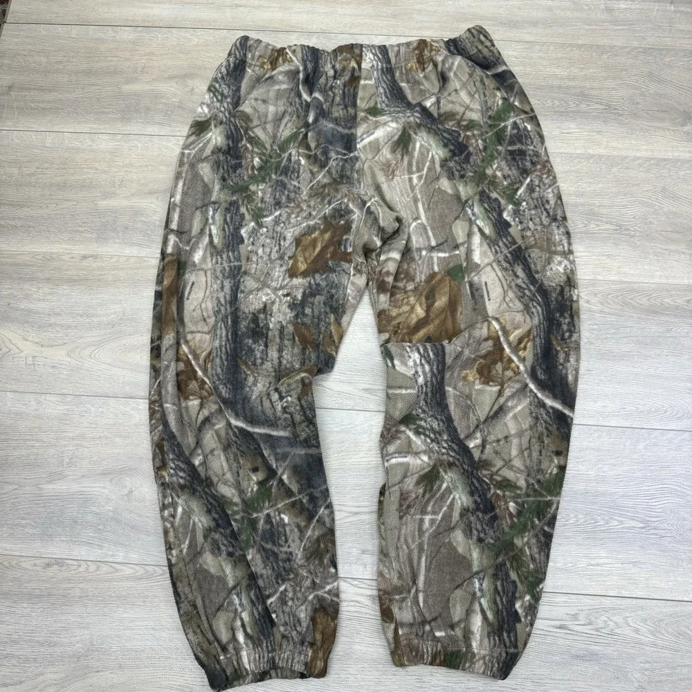 VTG Y2K Camo‎ Jogger Fleece Sweatpants Men's Sz XL Baggy Lounge